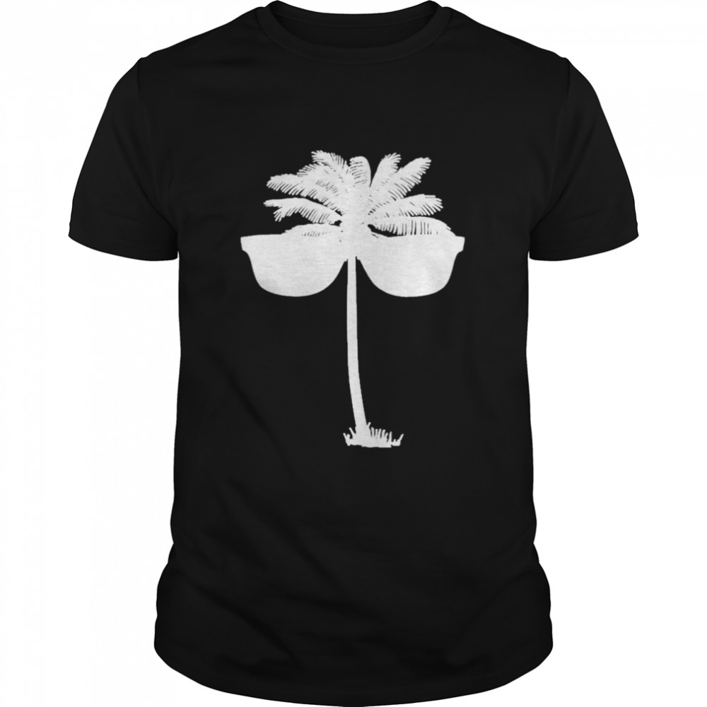 Coconut tree wear sunglasses shirt