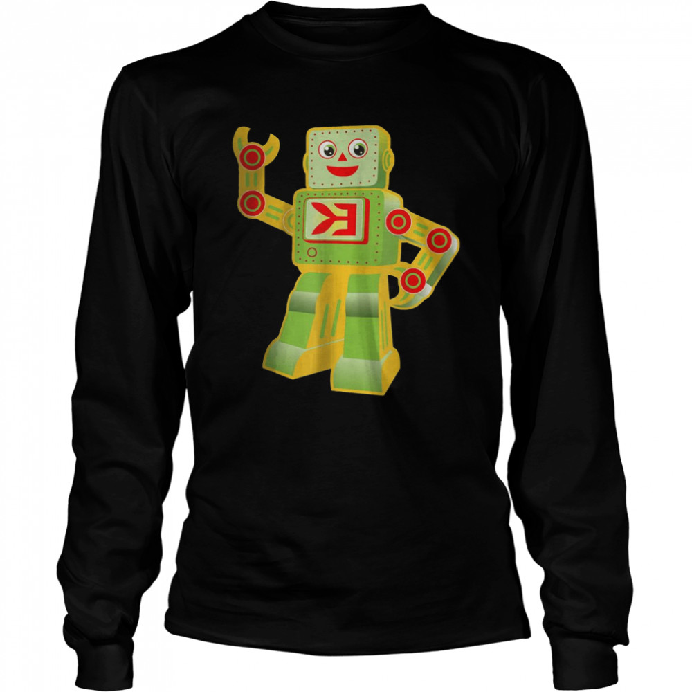 Vintage I Love Robots Robotics Engineer Technician T- Long Sleeved T-shirt
