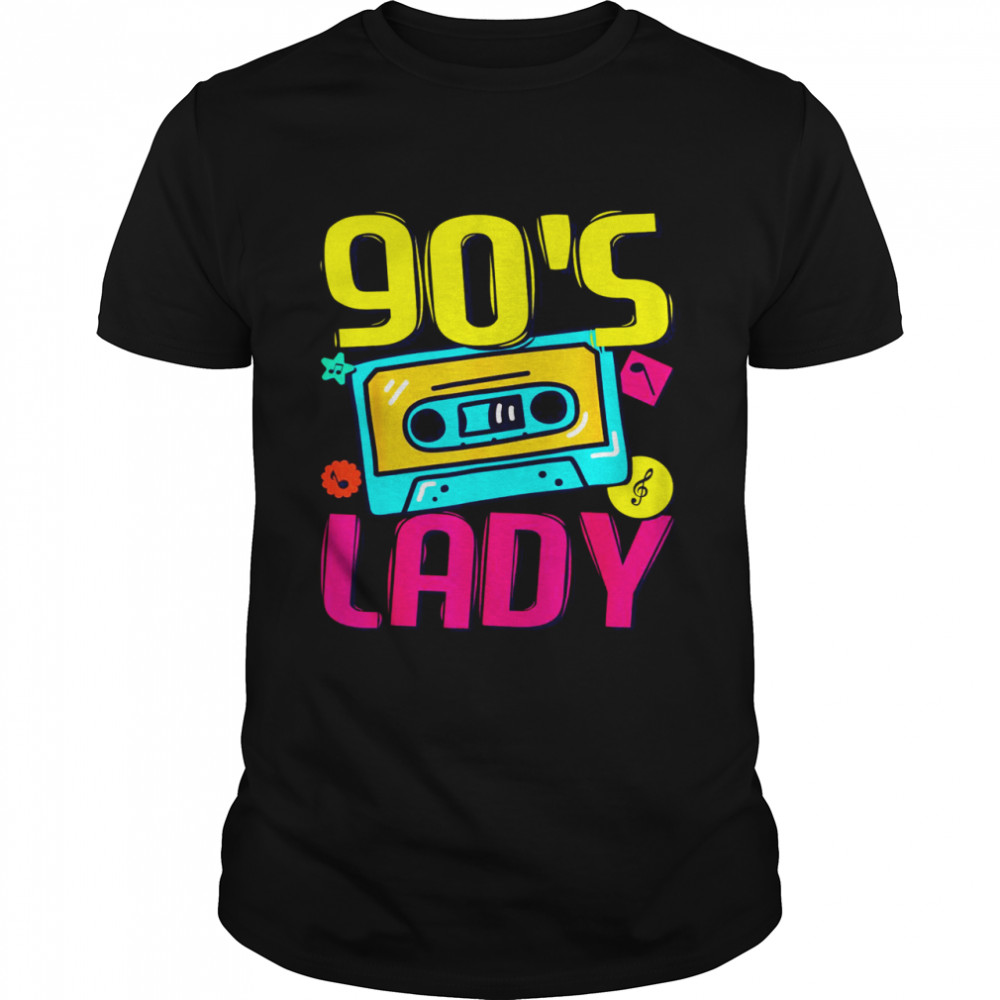 90’s Girls Outfit, 90s Lady, Costume 1990’s Fashion Cassette Shirt