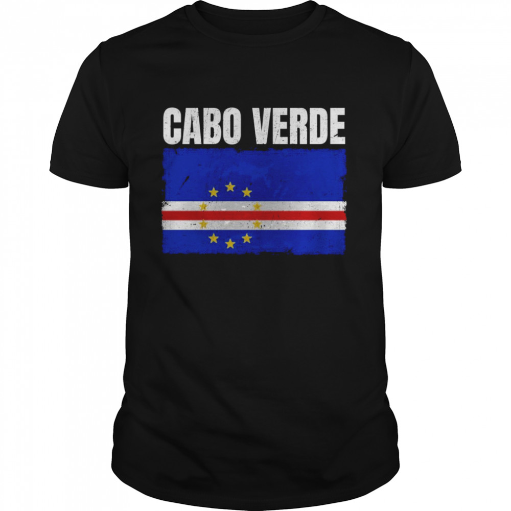 Cabo Verde Flag Print Cape Verdean Shirt