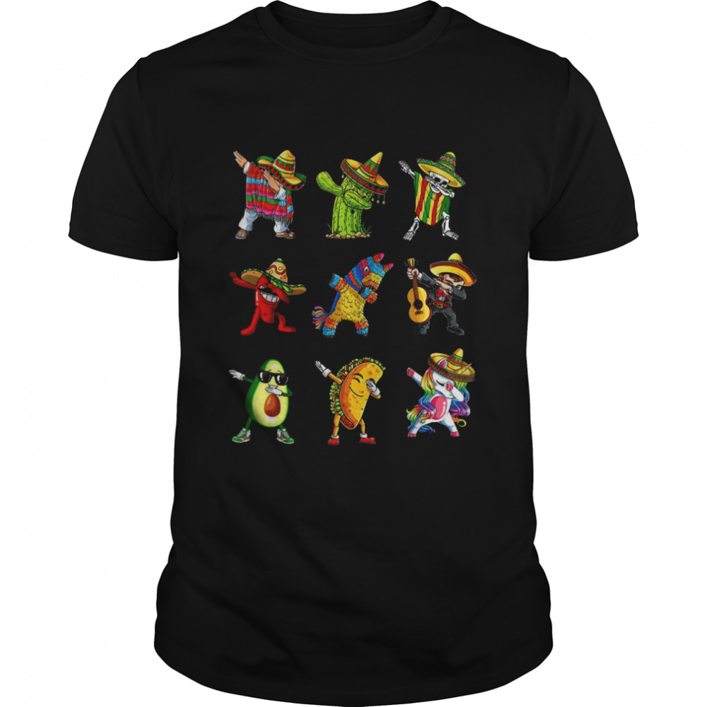 Dabbing Cinco De Mayo Taco Mexican Fiesta Cactus Party Shirt