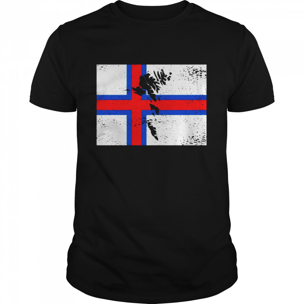 Faroe Islands Flag Silhouette Travel Nature Vacation Europe Shirt