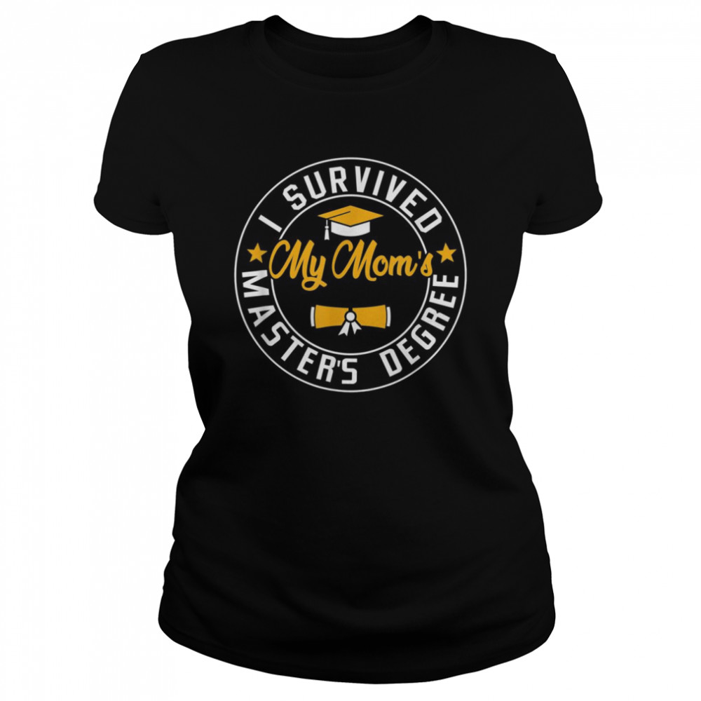 I Survived My Mom’s Master’s Degree Happy Senior Class  Classic Women's T-shirt