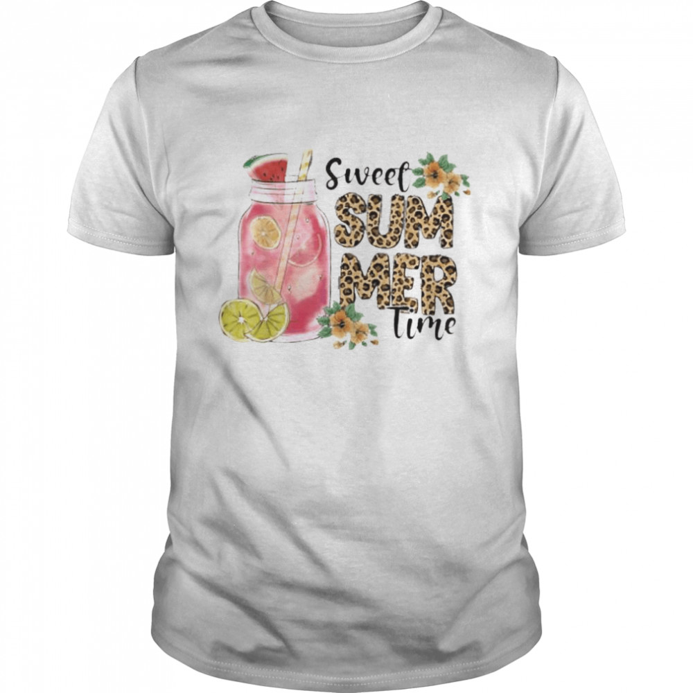 Leopard sweet summer time I love summer beach vacation shirt