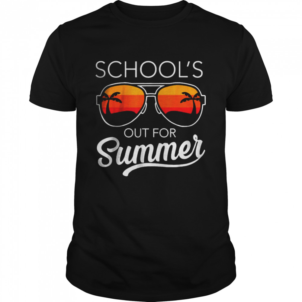 Retro Last Day Of School Schools Out For Summer Teacher Gift T-Shirt