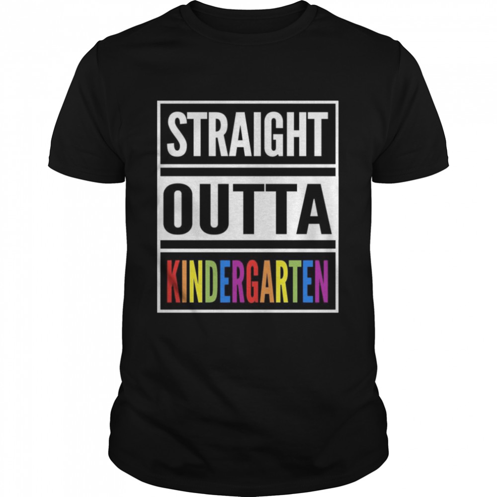 Straight Outta Kindergarten Cool Graduation Shirt