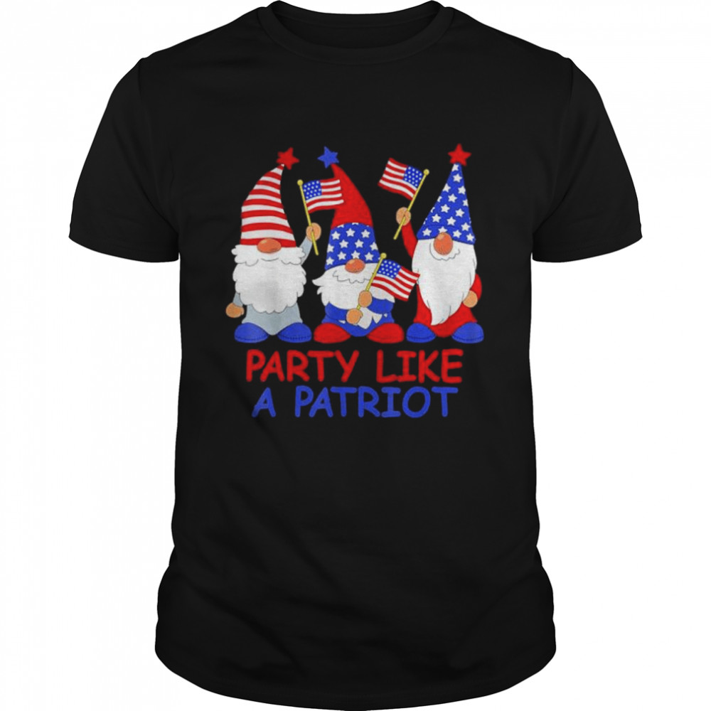 4th of july 2022 patriotic three gnomes American usa shirt