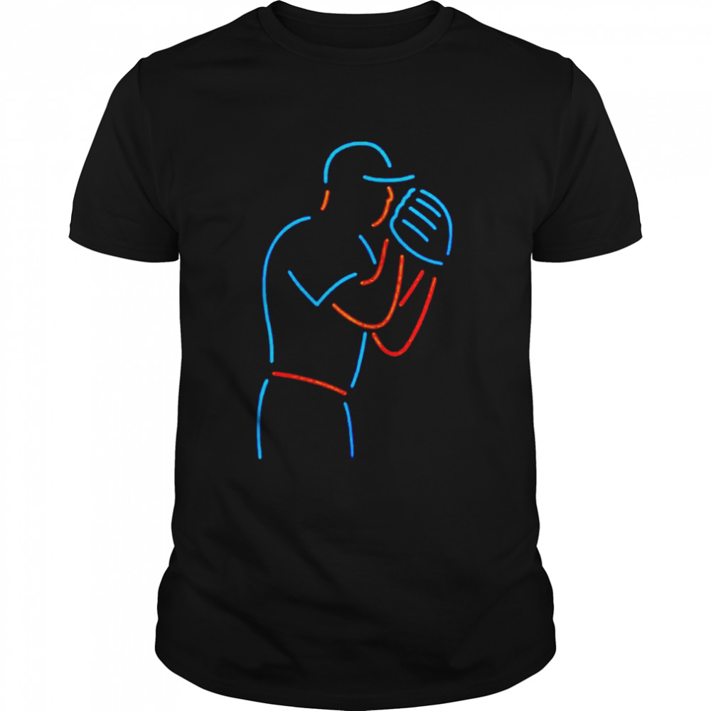 Athlete logos jacob degrom neon shirt