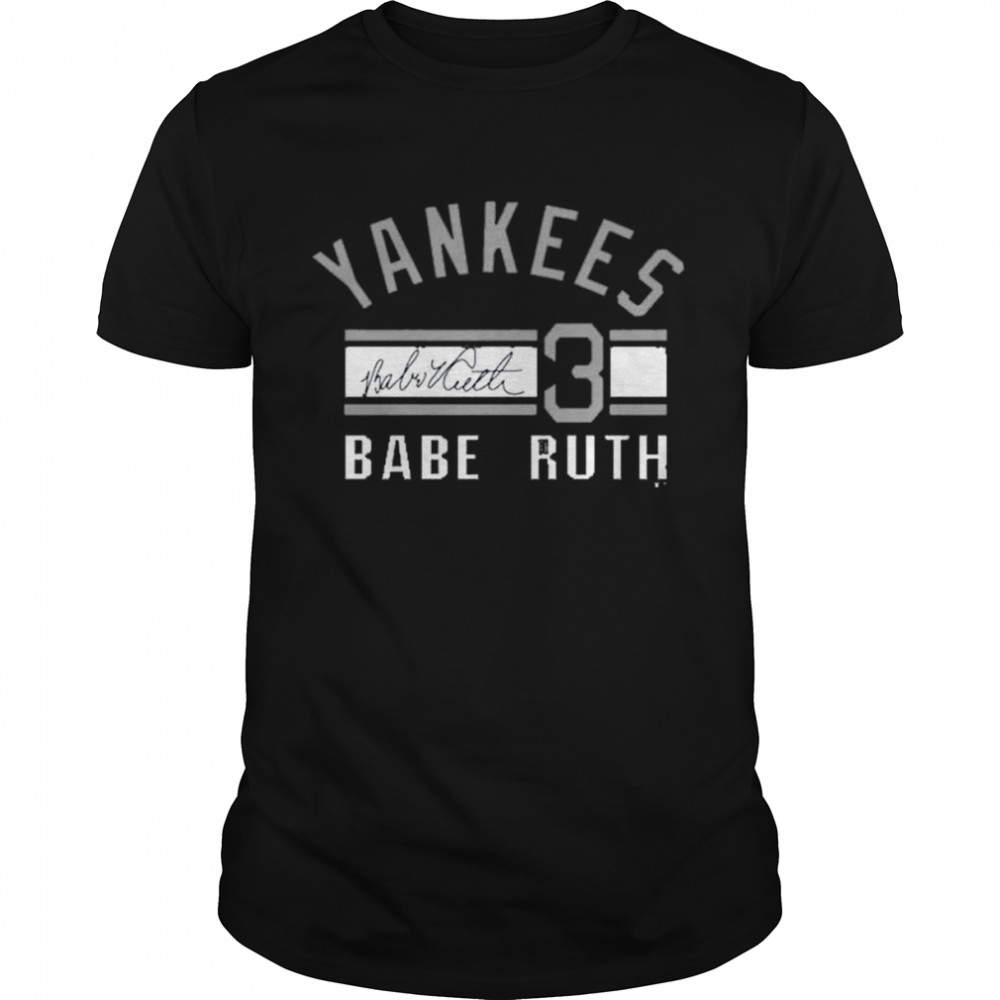 Babe ruth new york yankees homage remix jersey triblend shirt