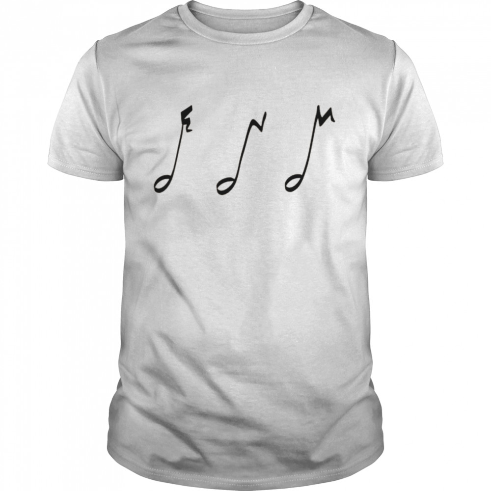 Music Notes Monogram Logo ENM Initials by Elyse Miller Shirt