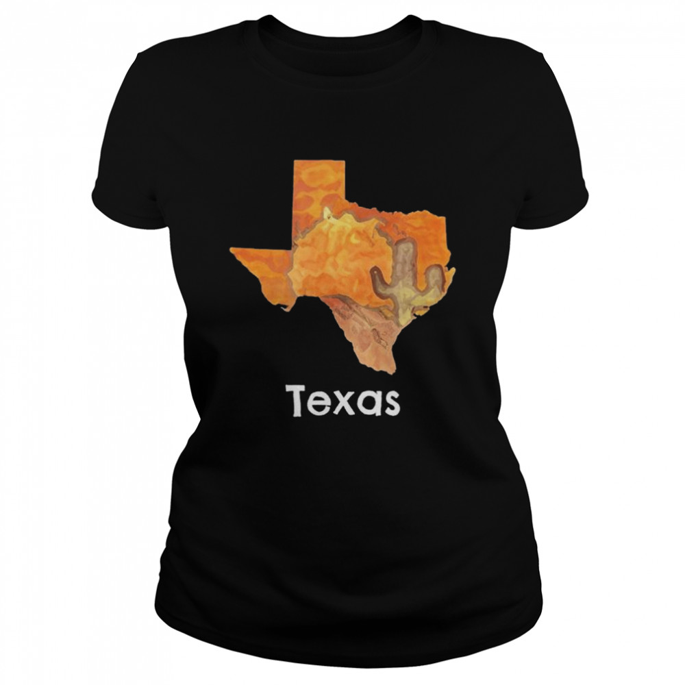 Texas shaped desert scenery shirt Classic Women's T-shirt