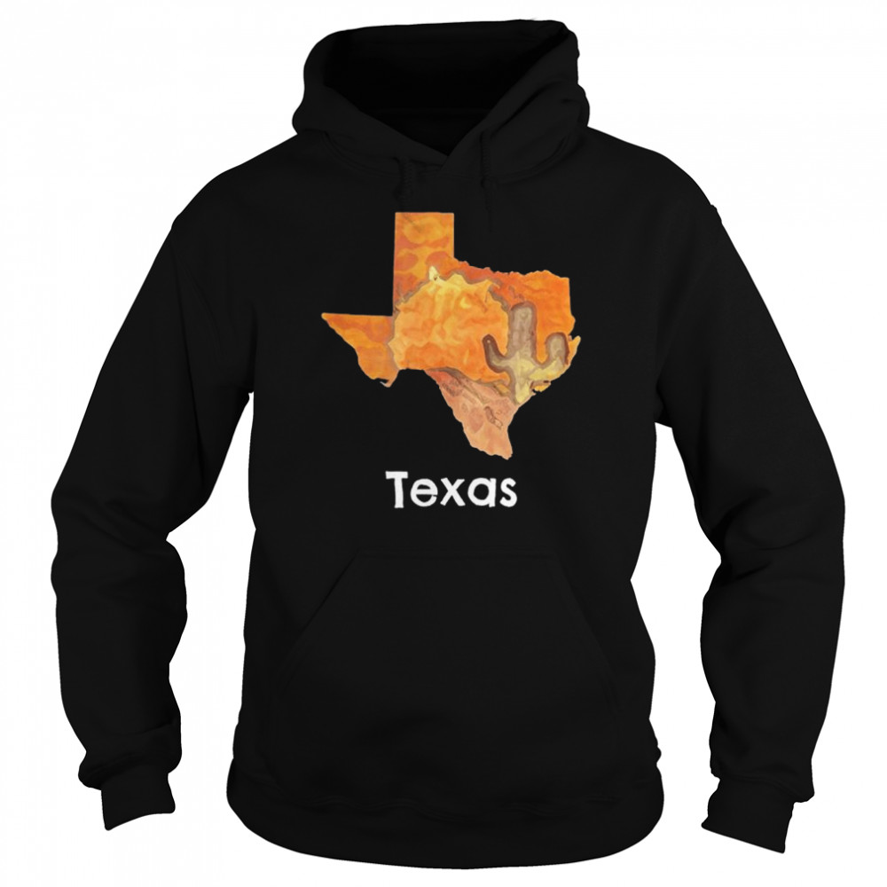 Texas shaped desert scenery shirt Unisex Hoodie