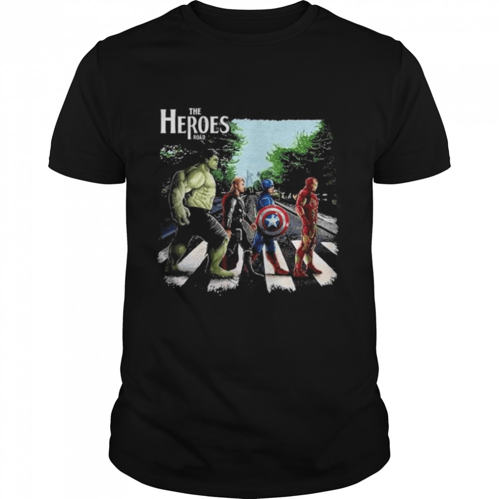 The heroes avengers captain america thor iron man hulk comic fan shirt