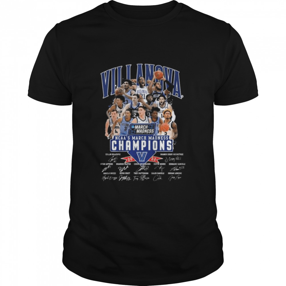 Villanova Wildcats Ncaa March Madness 2022 signatures shirt