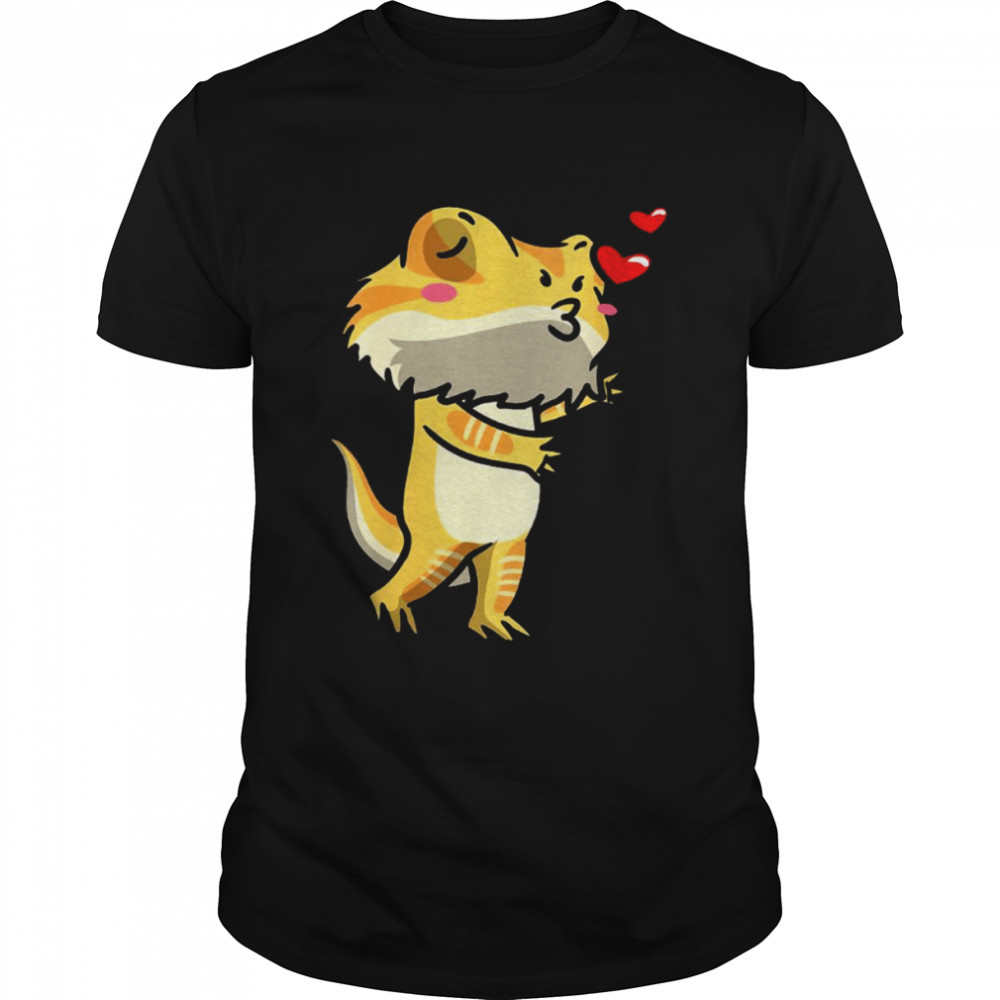 Bearded Dragon Pogona Reptile Lizard Kisses Shirt