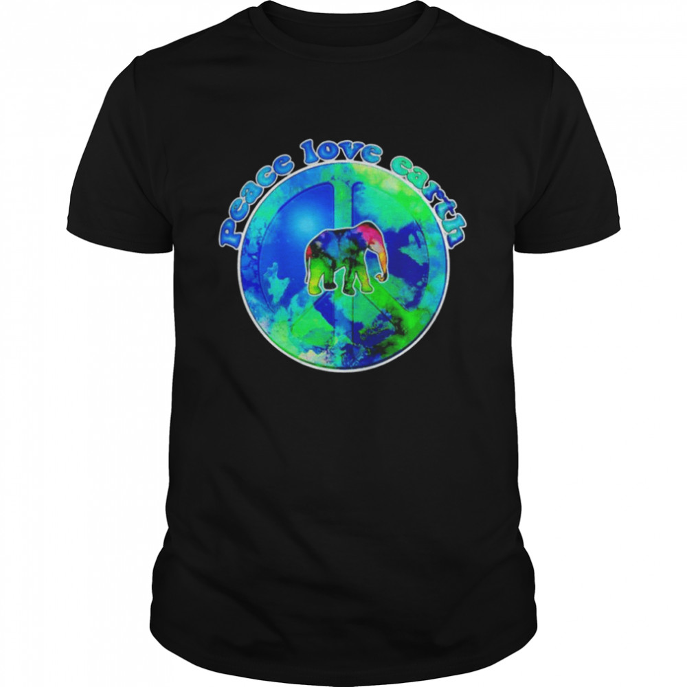 Peace Love Earth Save the Elephants shirt