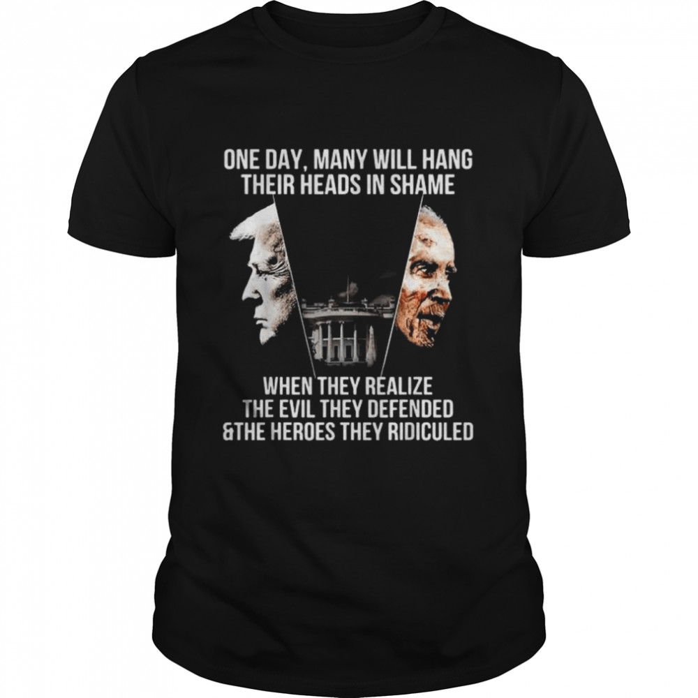 Trump biden one day many hang their head in shame us political shirt