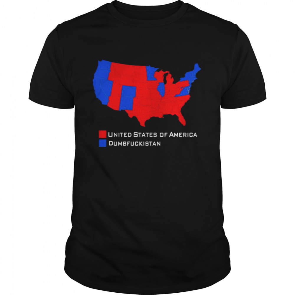 american map United States of America and dumbfuckistan shirt