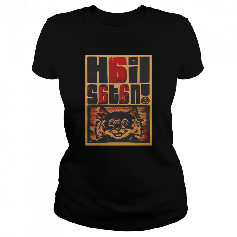 Bad Kitty Evil Cat Hail Satan 666 shirt Classic Women's T-shirt