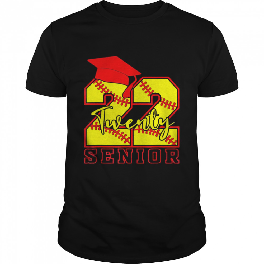 Graduation senior class 2022 graduate softball player shirt