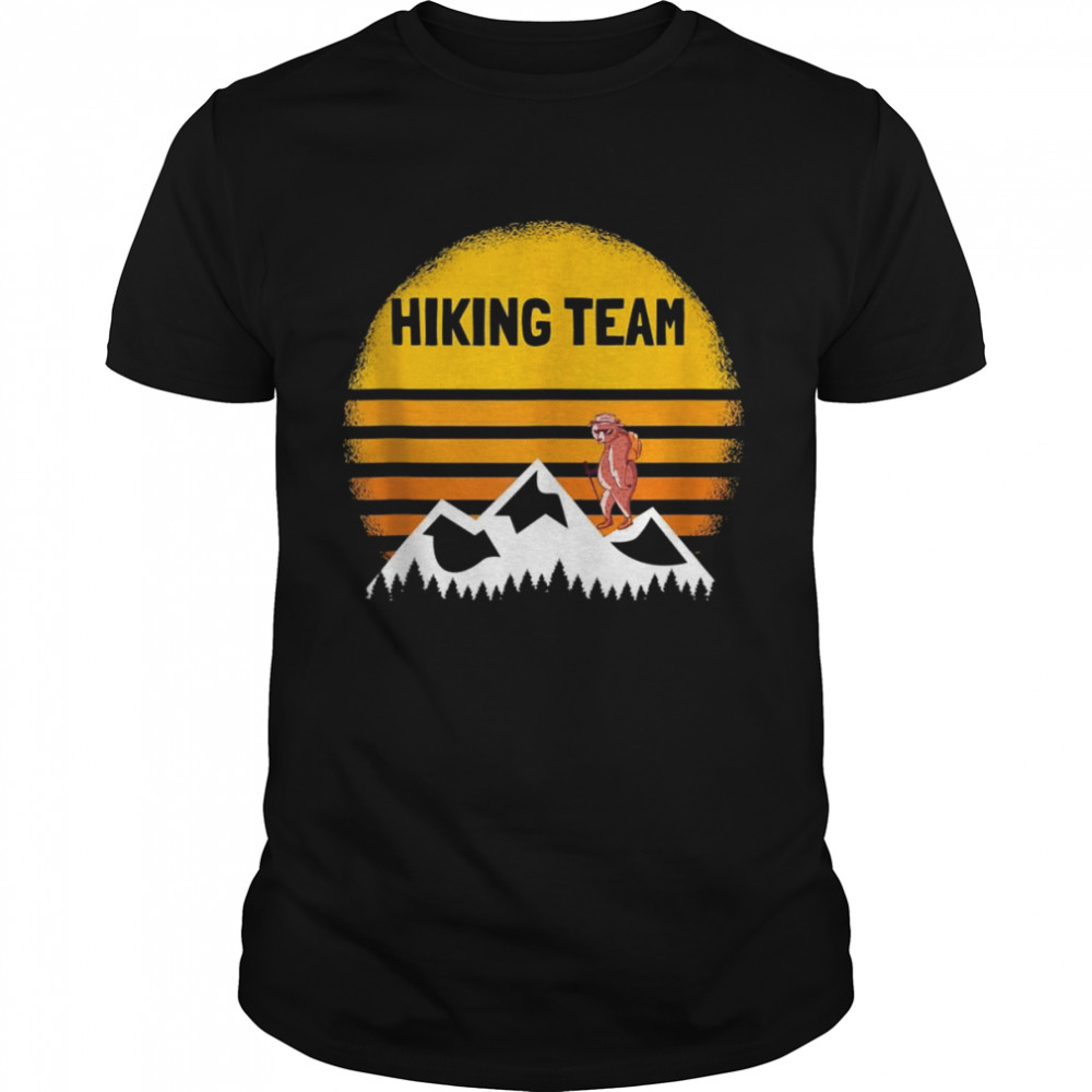 Hiking Team Bear Sunset Mountain Life Outdoor Hiking Hiker Shirt