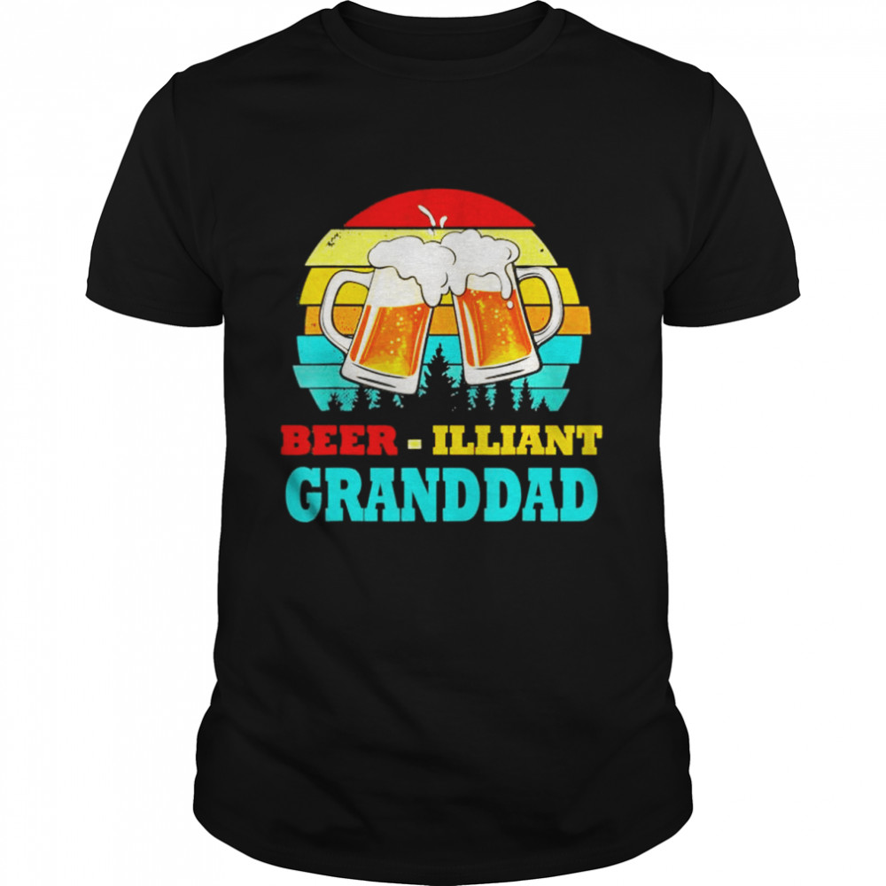 Fathers day beerilliant granddad drink shirt