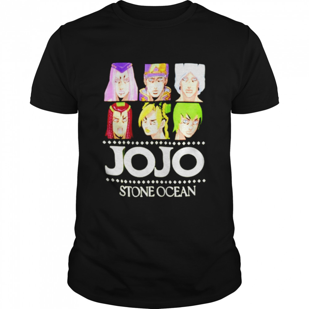 Dark Green Stone Ocean Jojo shirt