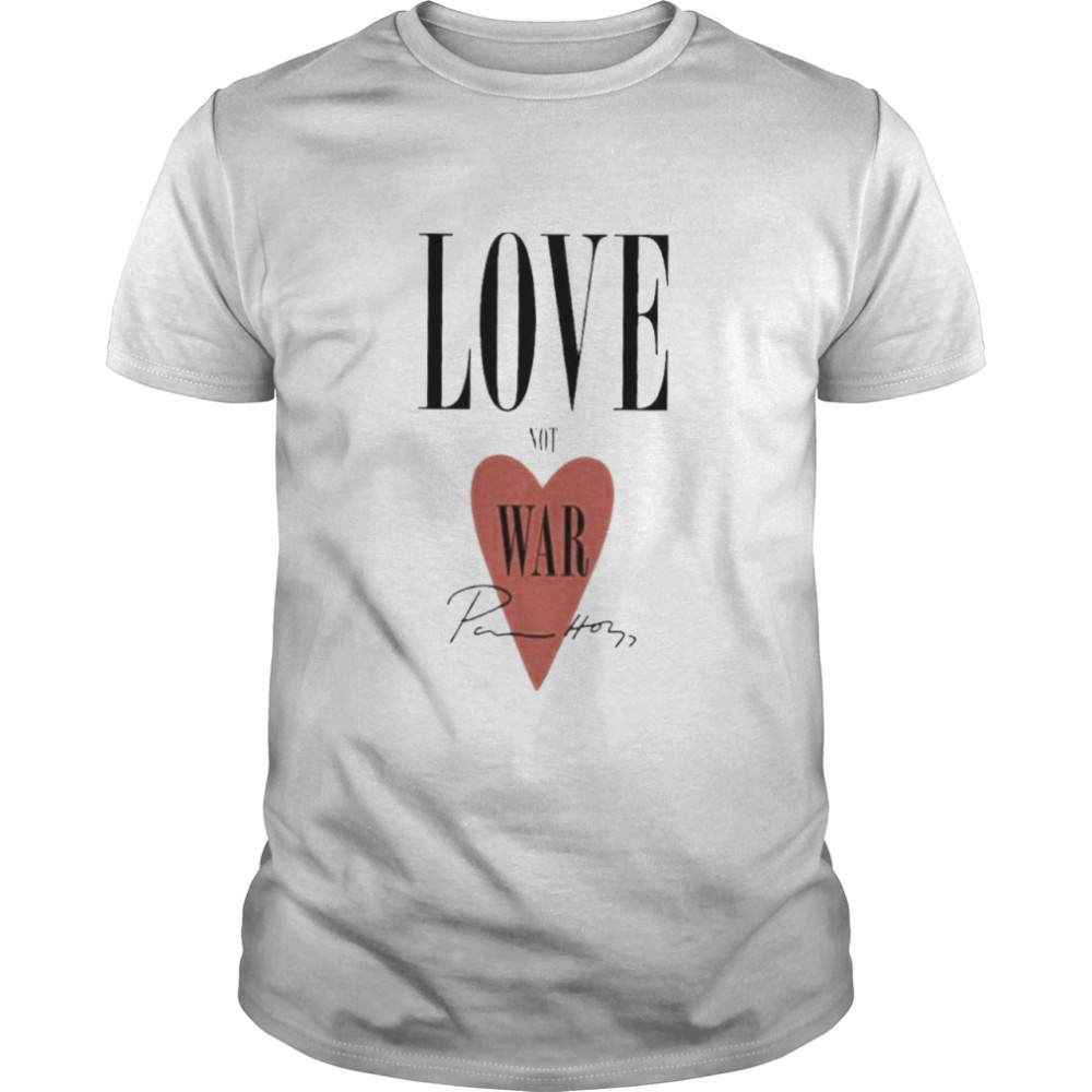 Pam hogg love not war shirt