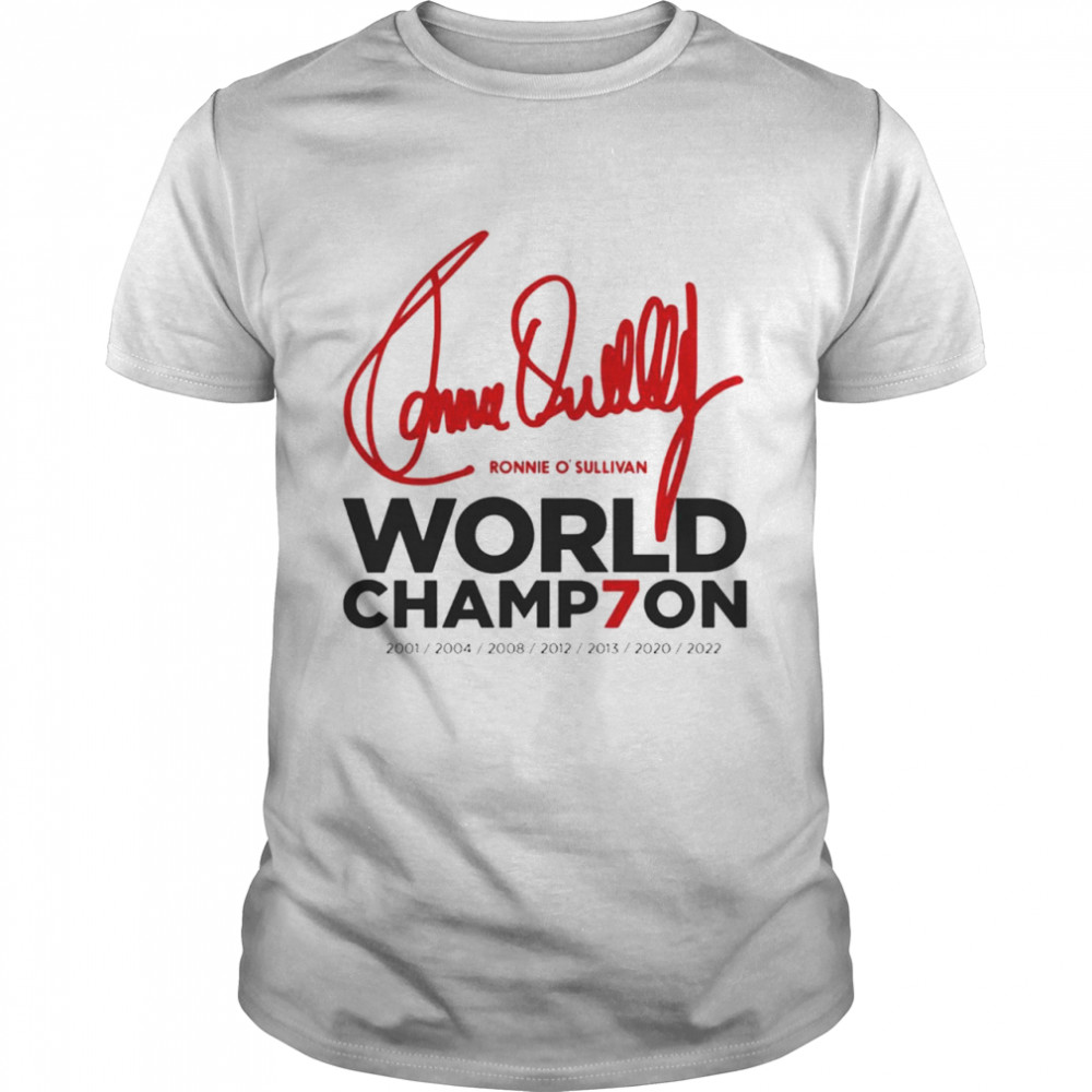 Seven World Champion Ronnie O’Sullivan shirt