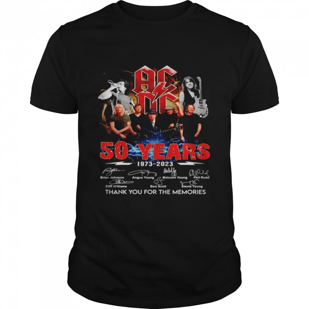 ACDC 50 years 1973-2023 signature shirt