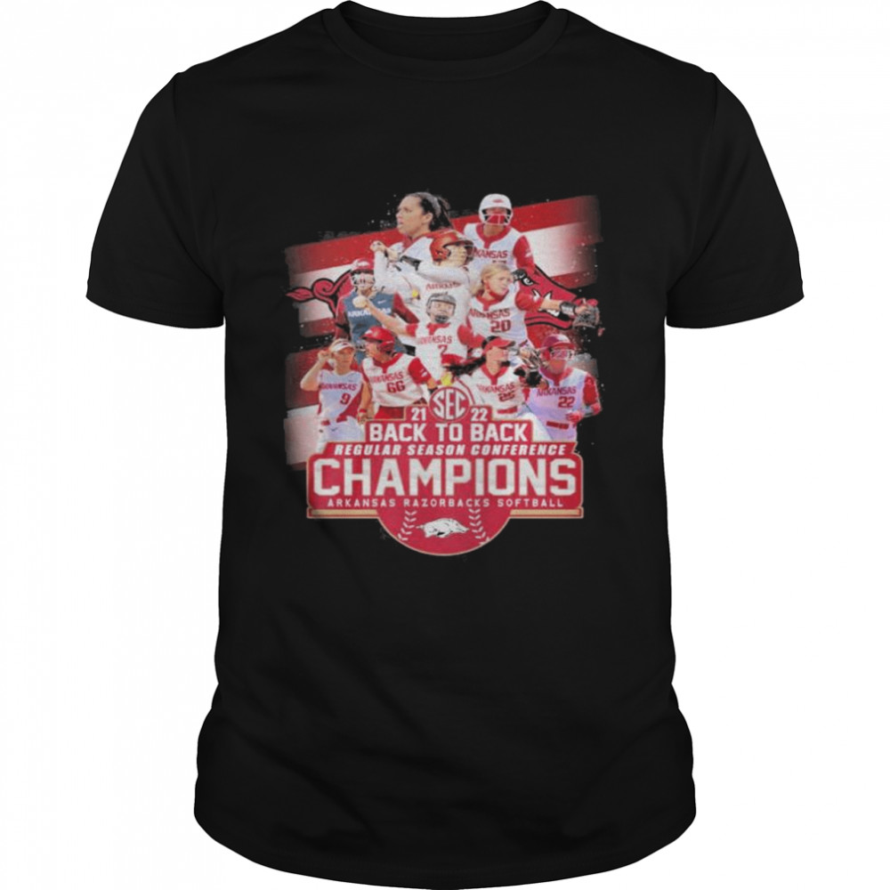 Arkansas Razorbacks Softball 2022 Regular Season Conference champions shirt