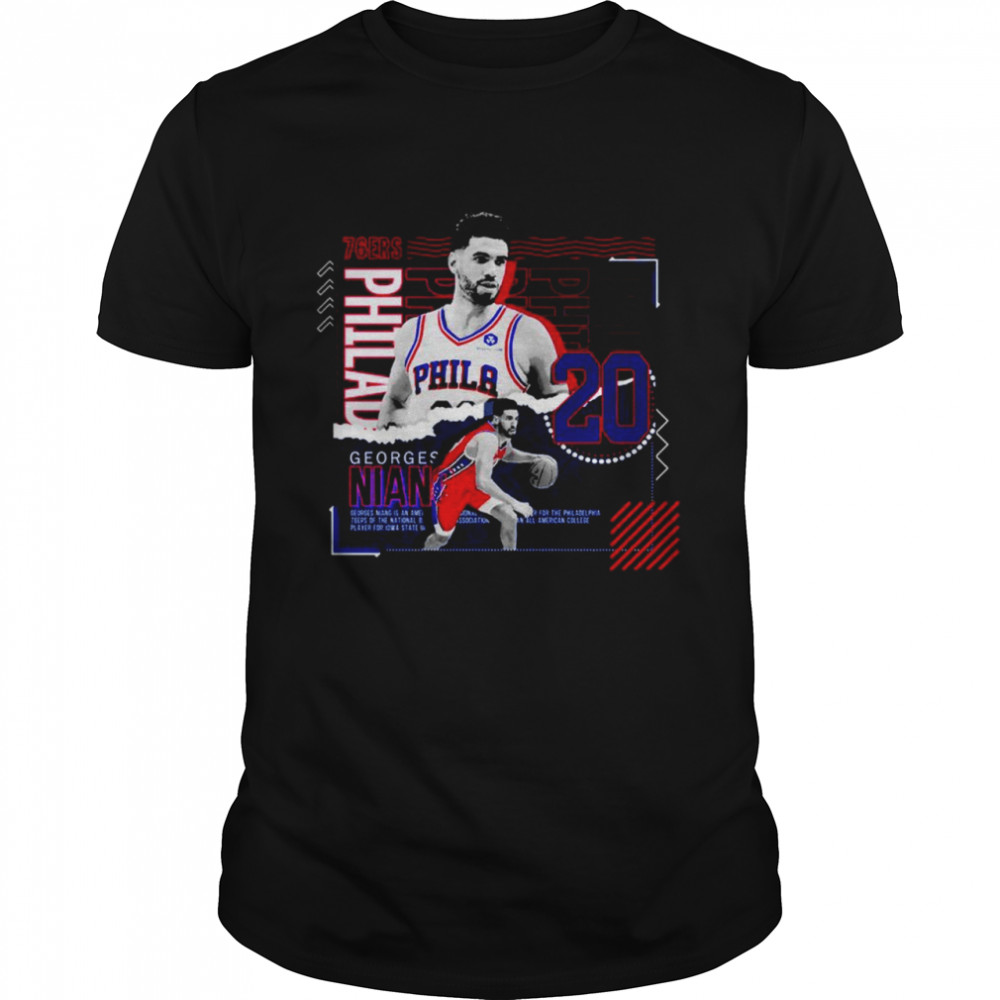 Georges Niang Basketball Paper Poster 76ers shirt