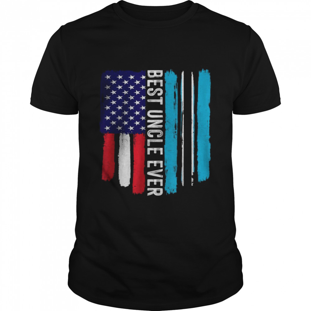 American Flag & Botswana Flag Best Uncle Ever Family T-Shirt