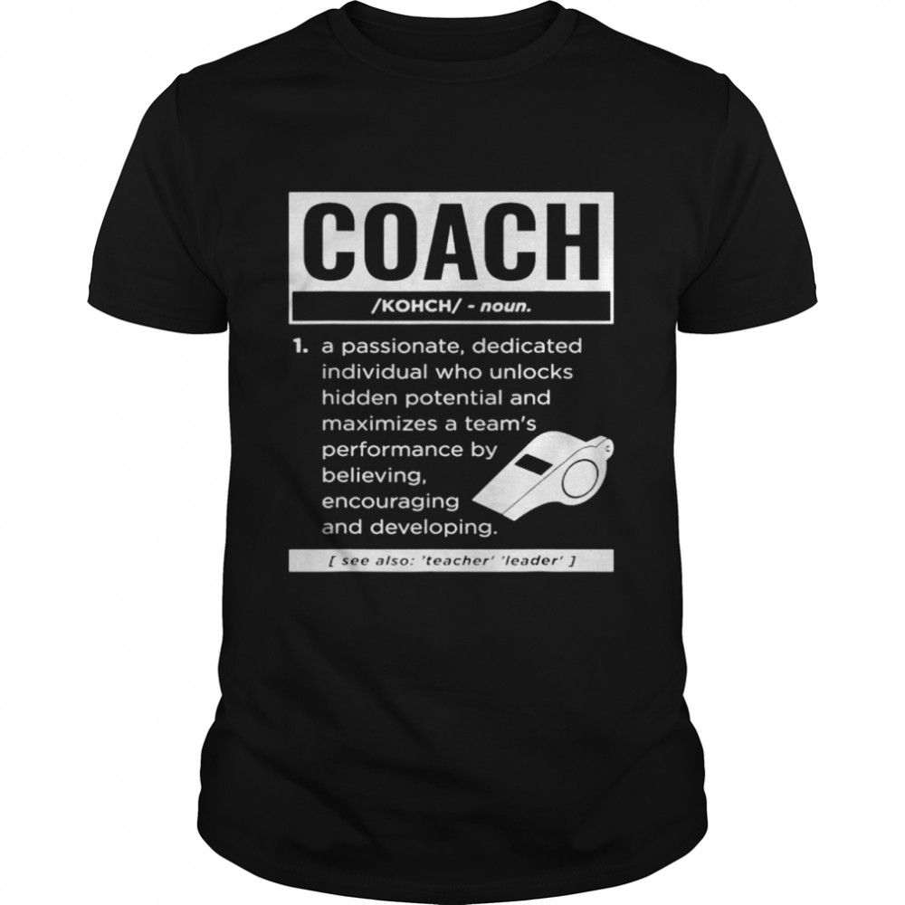 Coach definition sport games trainer coaching shirt