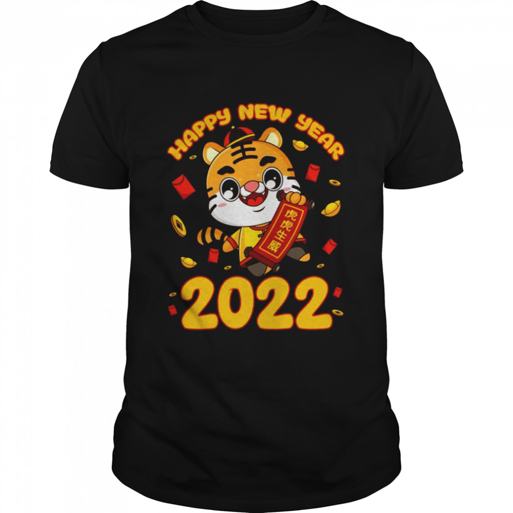 Frohes chinesisches Neujahr 2022 Jahr des Tiger Zodiac Langarmshirt Shirt