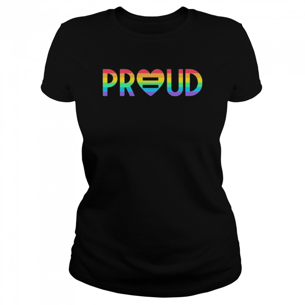 Katie barnes rainbow heart proud shirt Classic Women's T-shirt