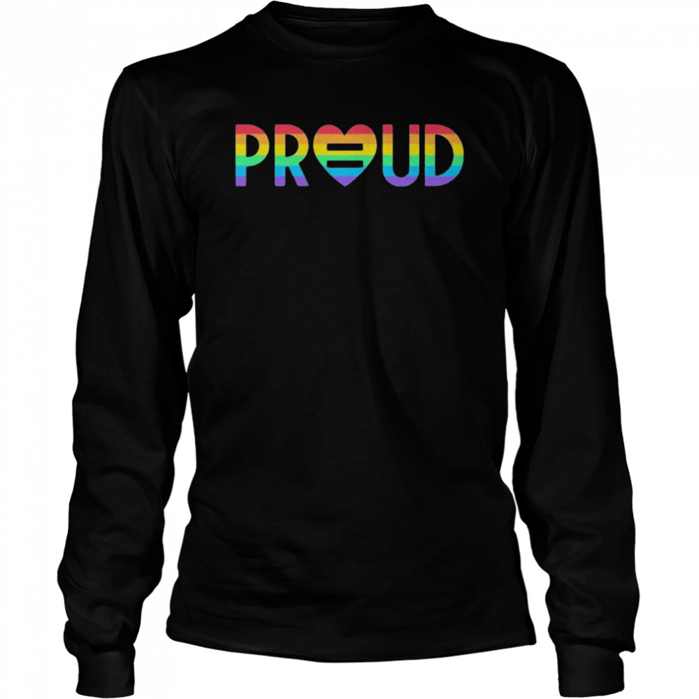 Katie barnes rainbow heart proud shirt Long Sleeved T-shirt