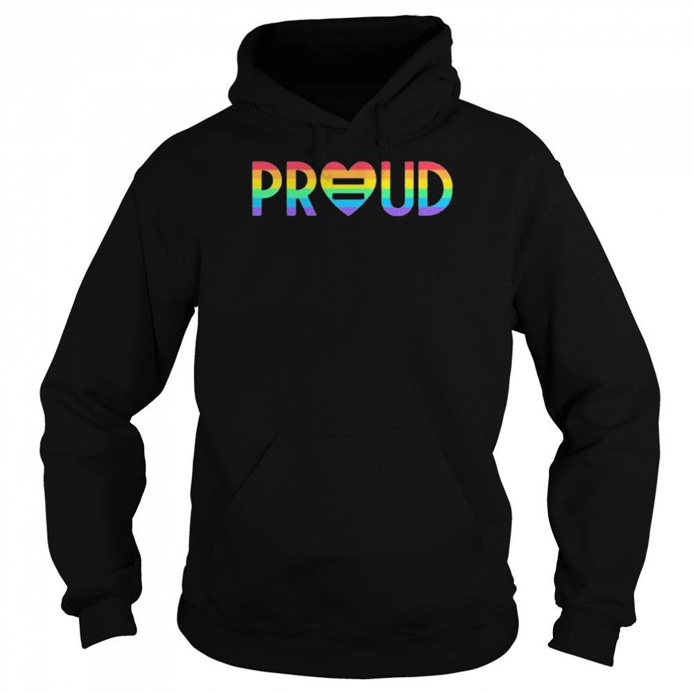 Katie barnes rainbow heart proud shirt Unisex Hoodie