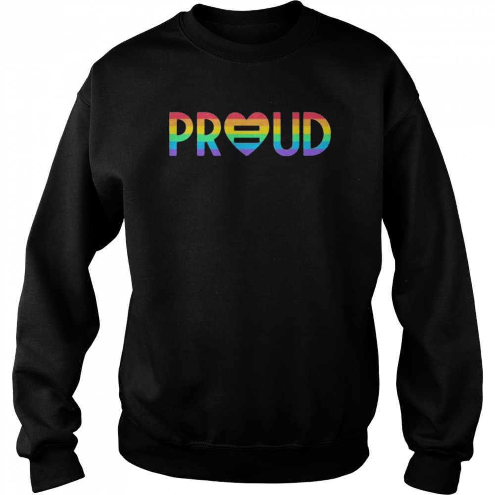 Katie barnes rainbow heart proud shirt Unisex Sweatshirt