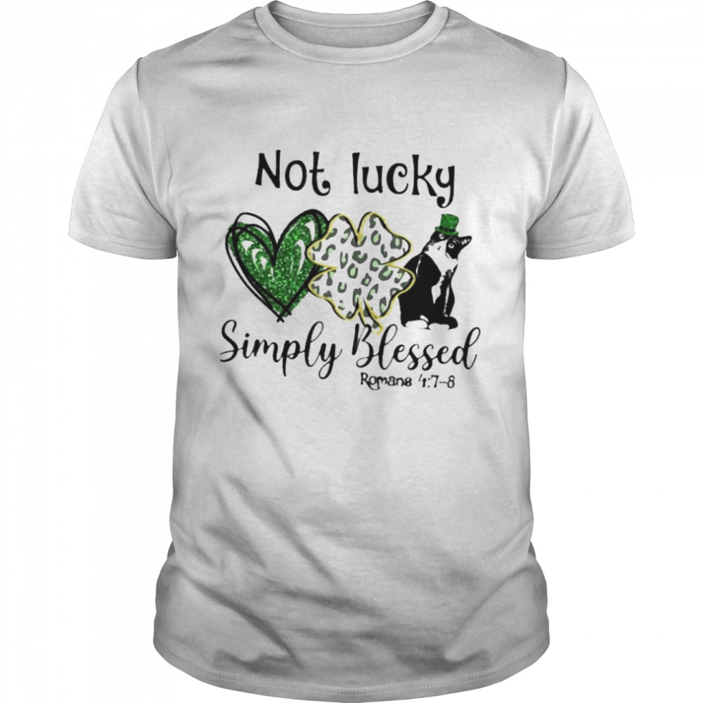 Not lucky simply blessed cat shirt