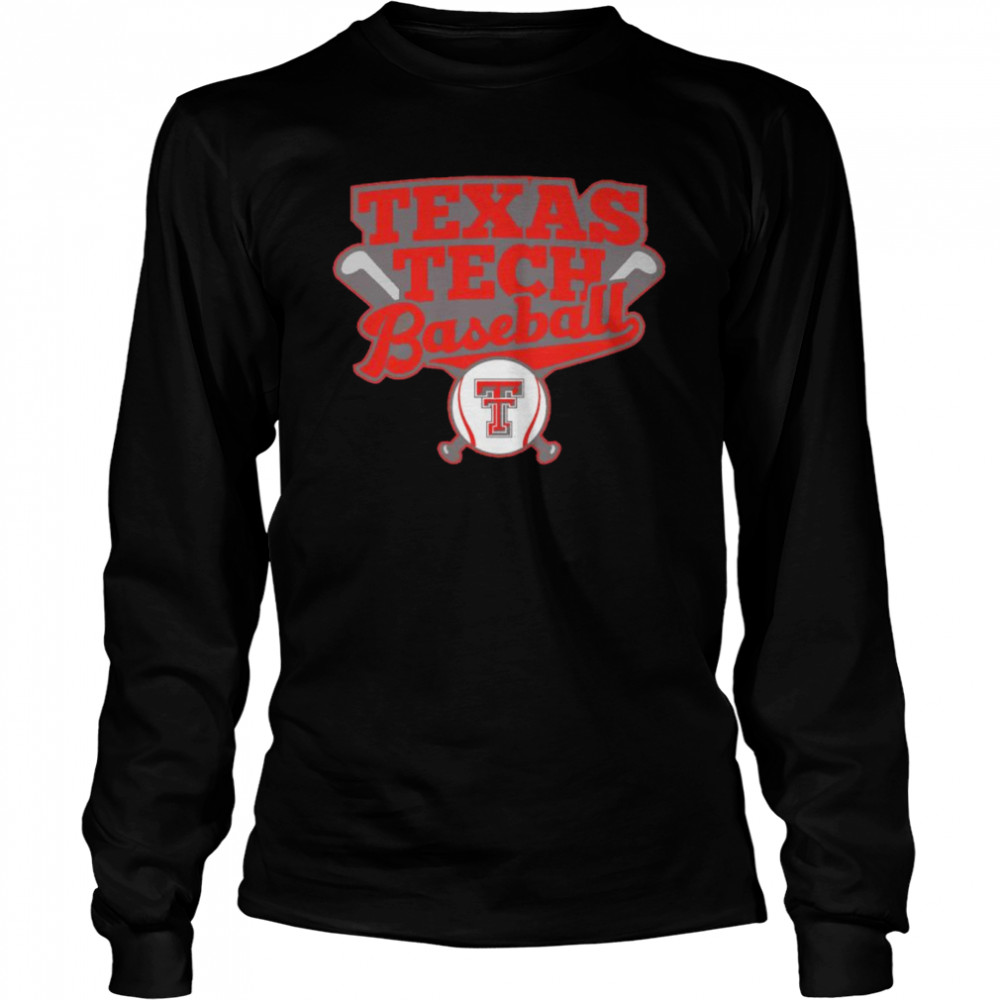 Texas Tech Red Raiders baseball shirt Long Sleeved T-shirt