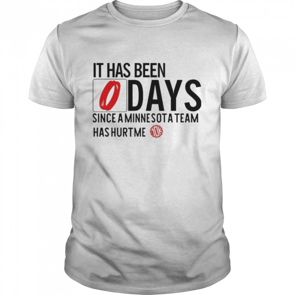 It has been 0 days since a minnesota team has hurt me shirt