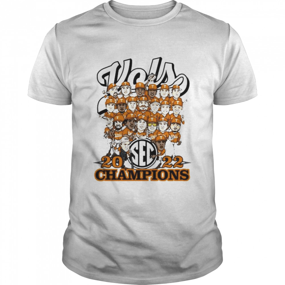 Volshop 2022 sec baseball champions caricature shirt