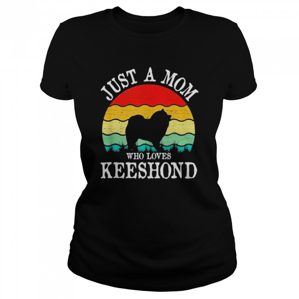 Just A Mom Who Loves Keeshond Dog Lover Mom Gift T- Classic Women's T-shirt