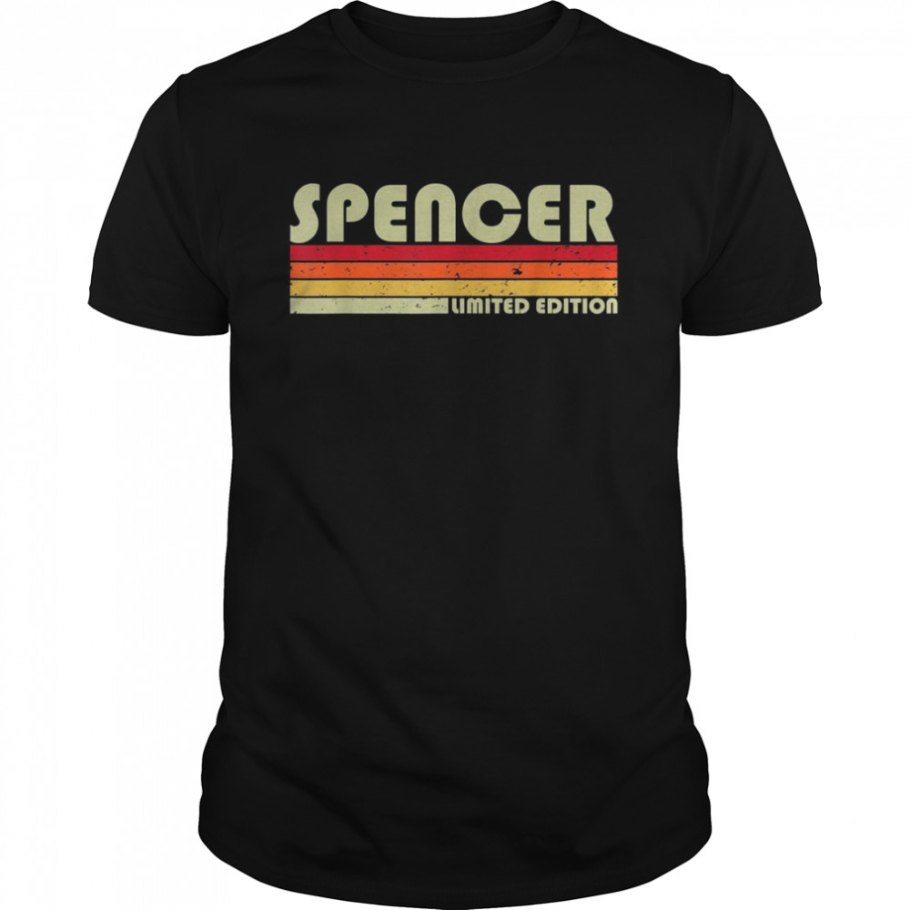 SPENCER Surname Retro Vintage 80s 90s Birthday Reunion Shirt