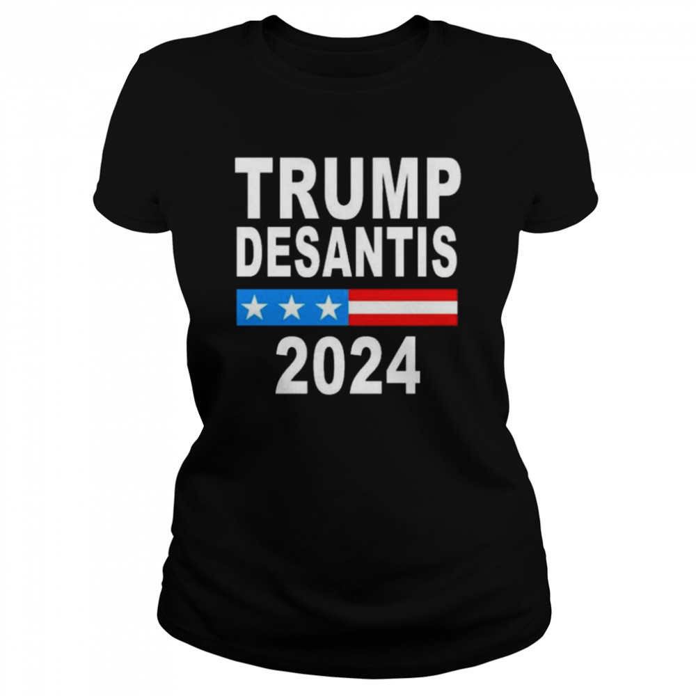 Trump desantis 2024 us flag shirt Classic Women's T-shirt