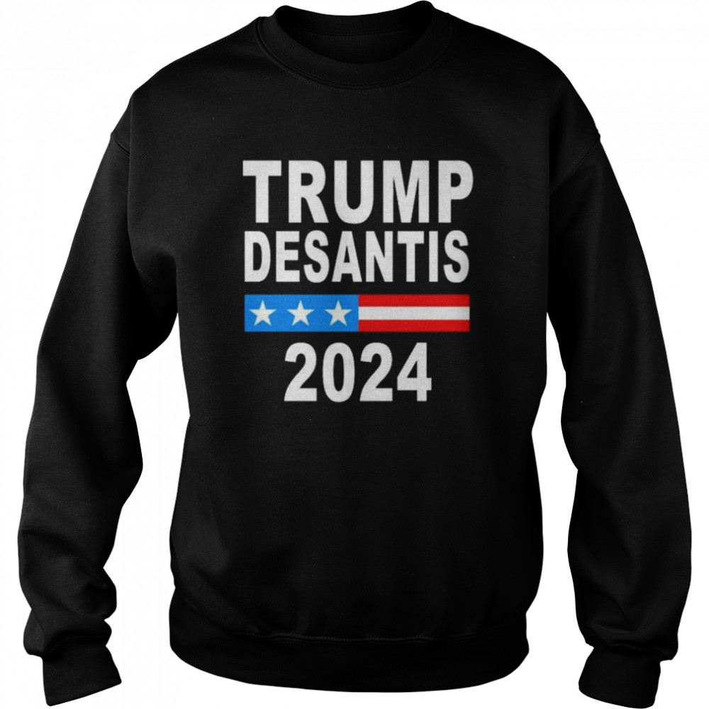 Trump desantis 2024 us flag shirt Unisex Sweatshirt