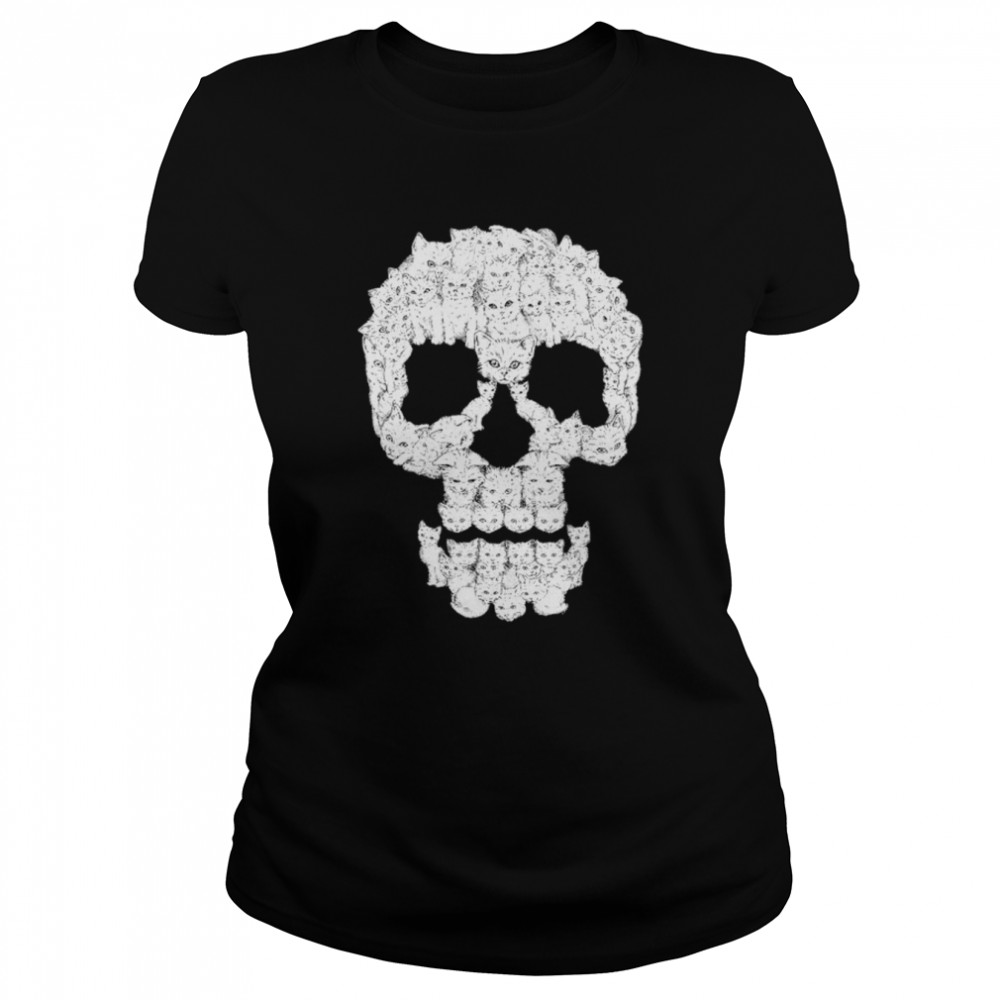 Skull face Cats shirt Classic Women's T-shirt