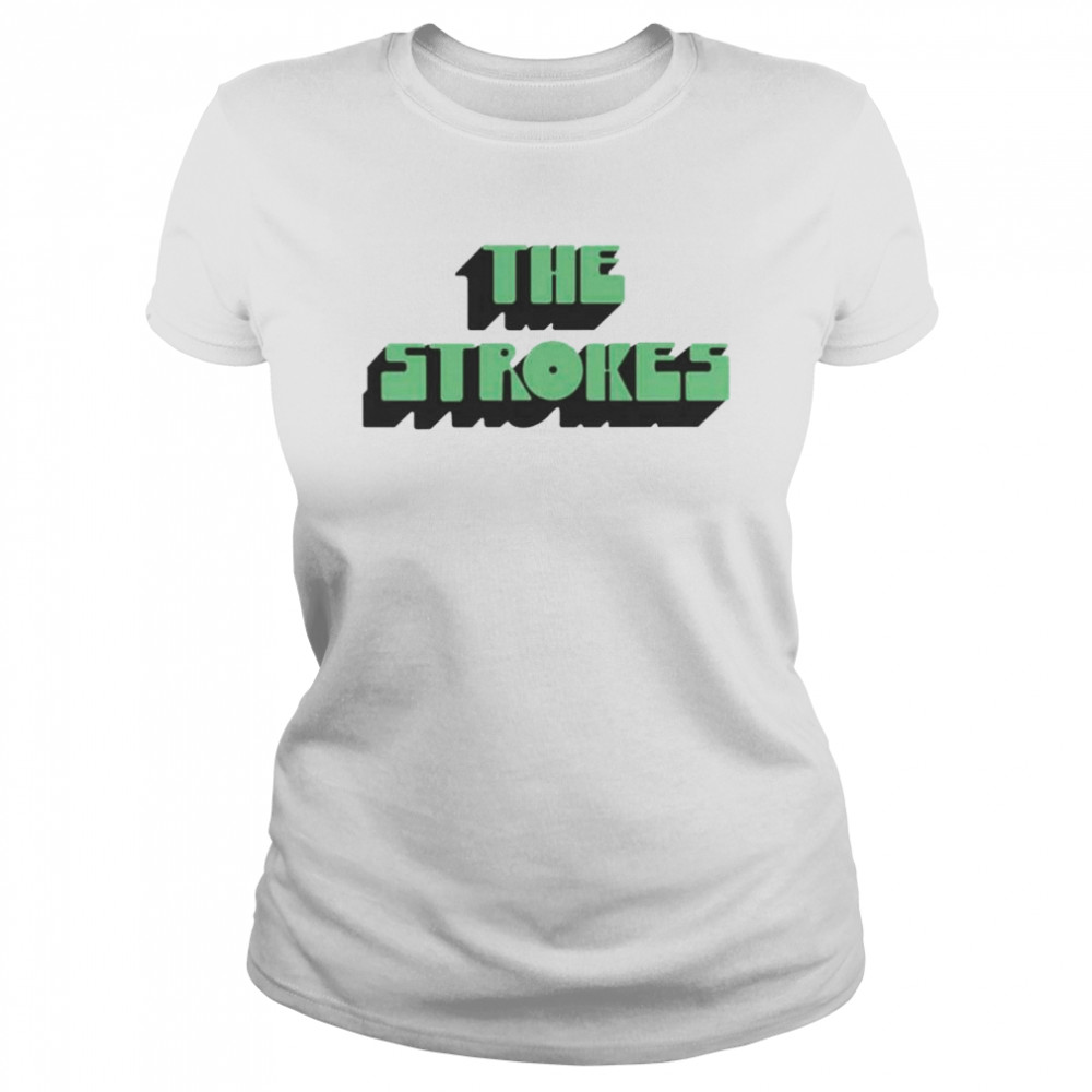 the strokesthe strokes vintage text shirt Classic Women's T-shirt