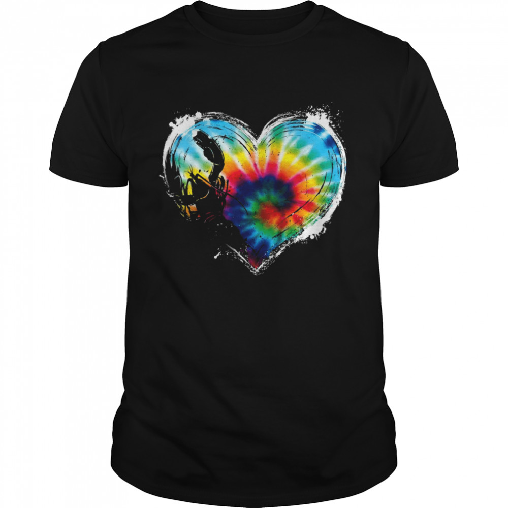 Valentines Day Crawfishs Marine Biology Tie Dye Shirt